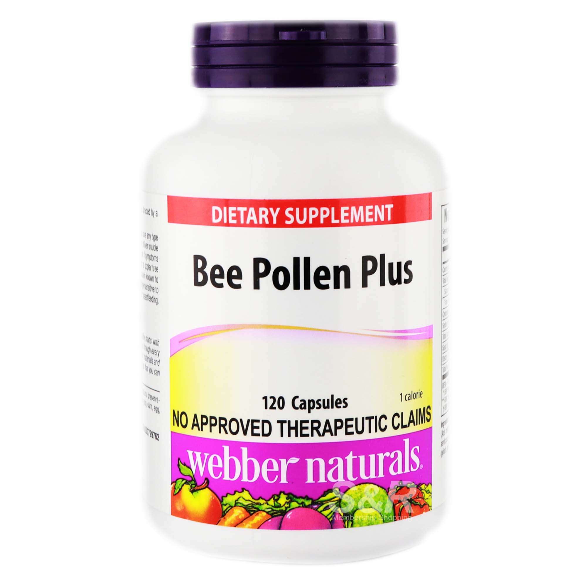 Webber Naturals Bee Pollen Plus 120 Capsules